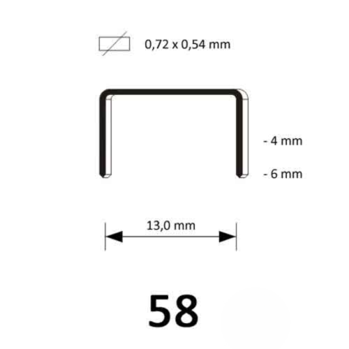 58 Staple, different lengths